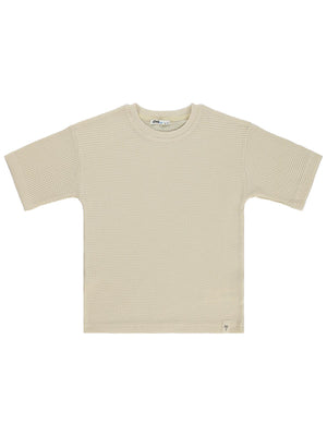 Civil Boys Basic Waffle 6-9 Yaş Tişört - Kahverengi