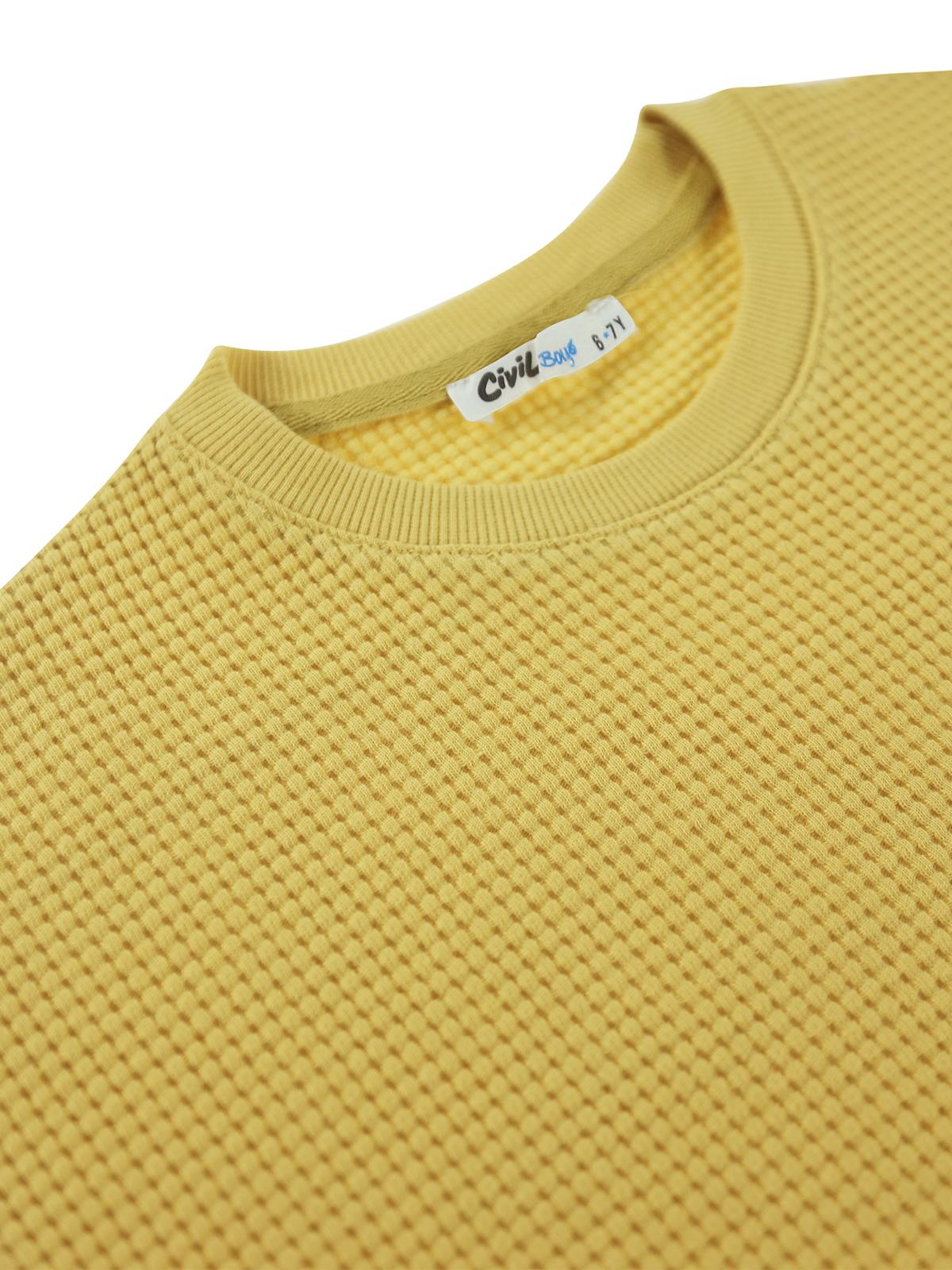 Civil Boys Basic Waffle 6-9 Yaş Tişört - Sarı