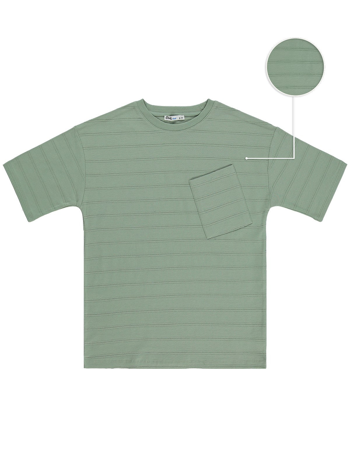 Civil Boys Basic Önü Cepli 6-9 Yaş Tişört - Yeşil