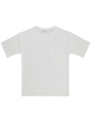 Civil Boys Basic Önü Cepli 10-13 Yaş Tişört - Beyaz