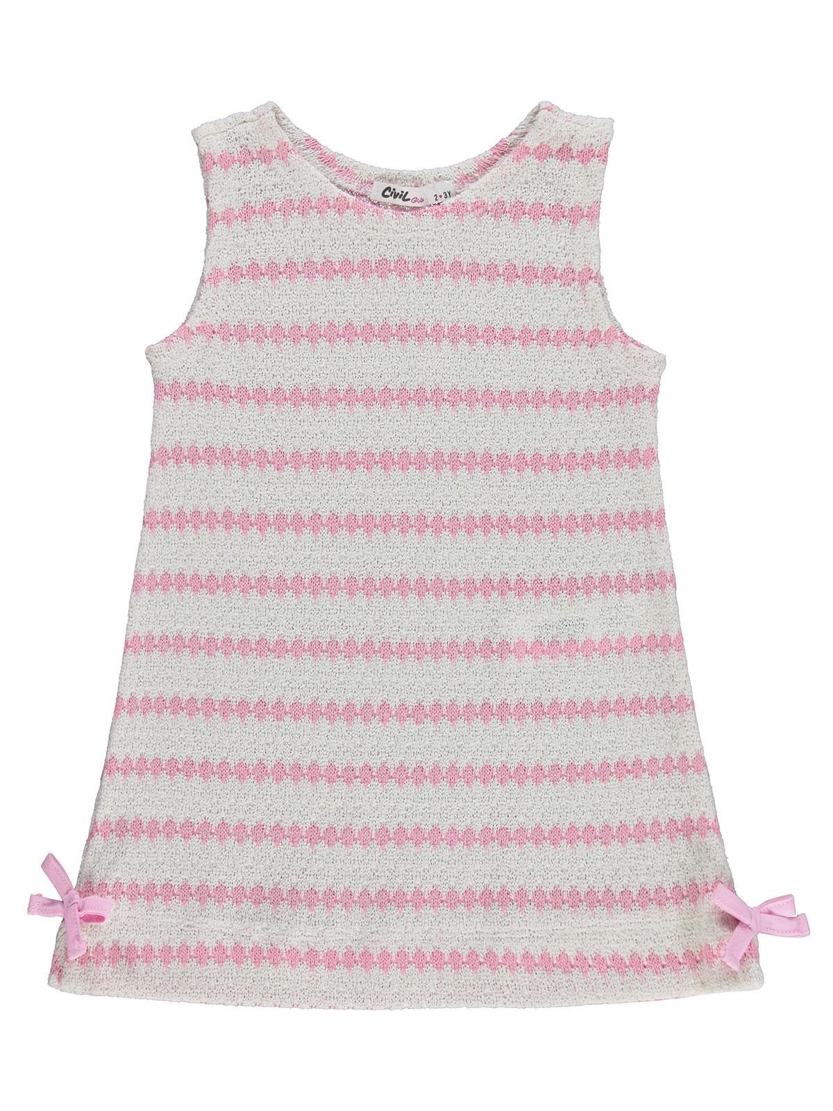 Civil Girls Fiyonklu 2-5 Yaş Elbise - Pembe