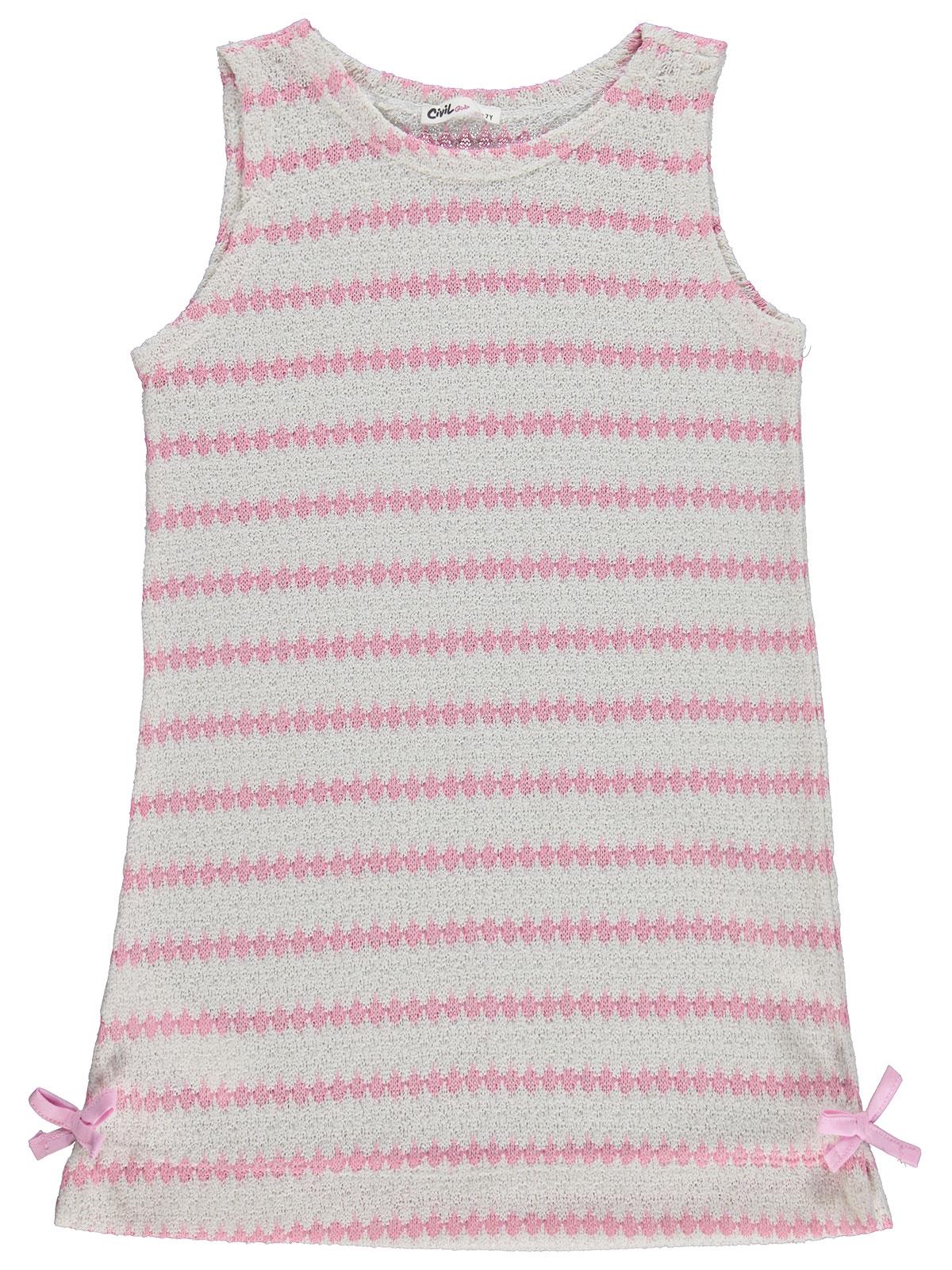 Civil Girls Fiyonklu 6-9 Yaş Elbise - Pembe