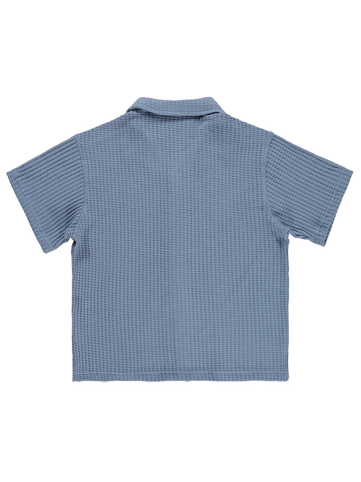 Civil Boys Basic Waffle 10-13 Yaş Gömlek - Mavi