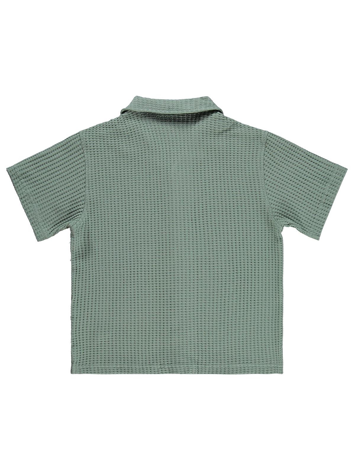 Civil Boys Basic Waffle 10-13 Yaş Gömlek - Yeşil