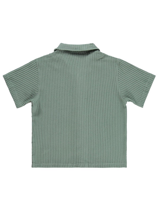 Civil Boys Basic Waffle 6-9 Yaş Gömlek - Yeşil