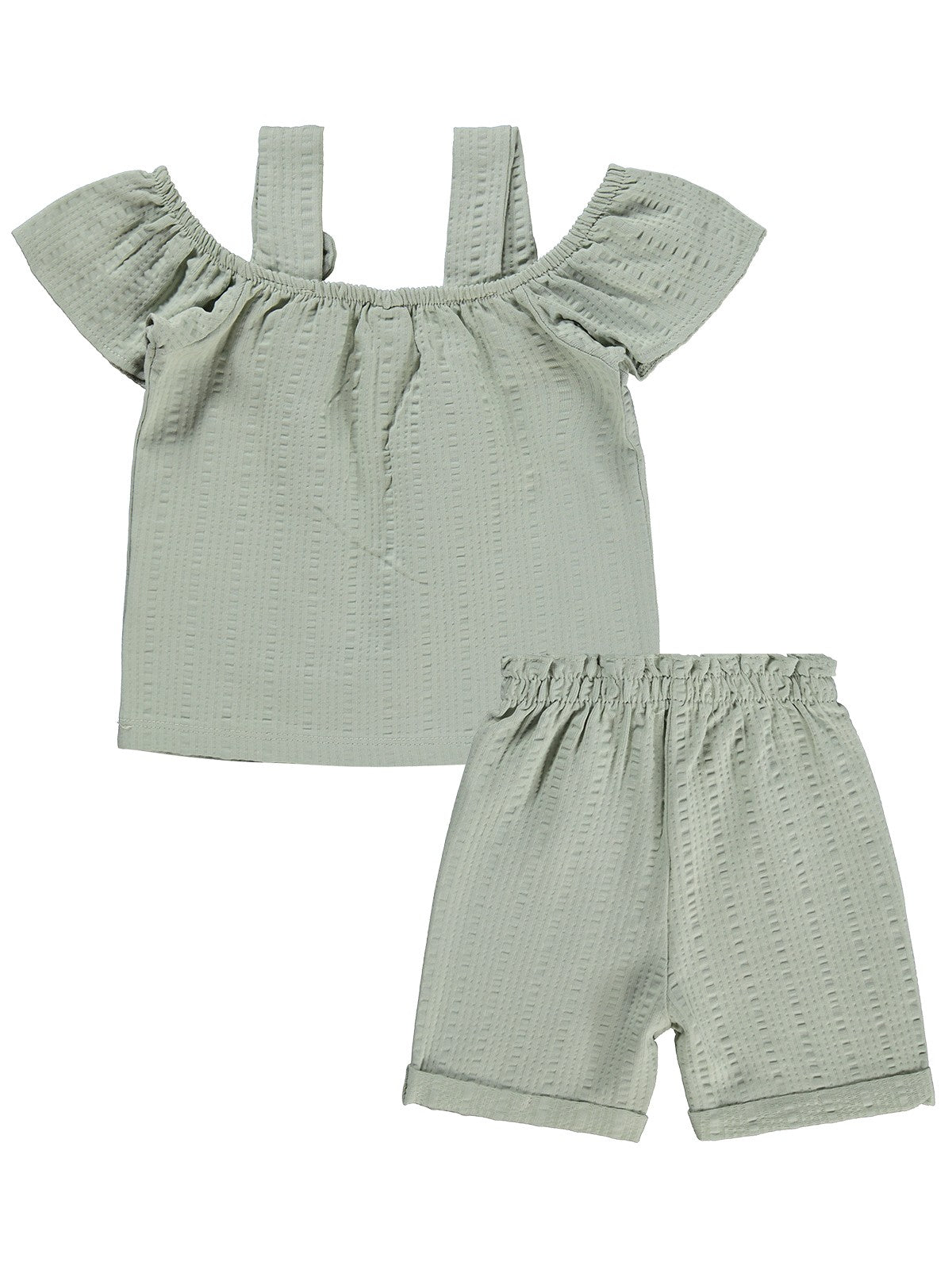 Civil Baby Fiyonk Askılı Şortlu 6-18 Ay Takım - Yeşil