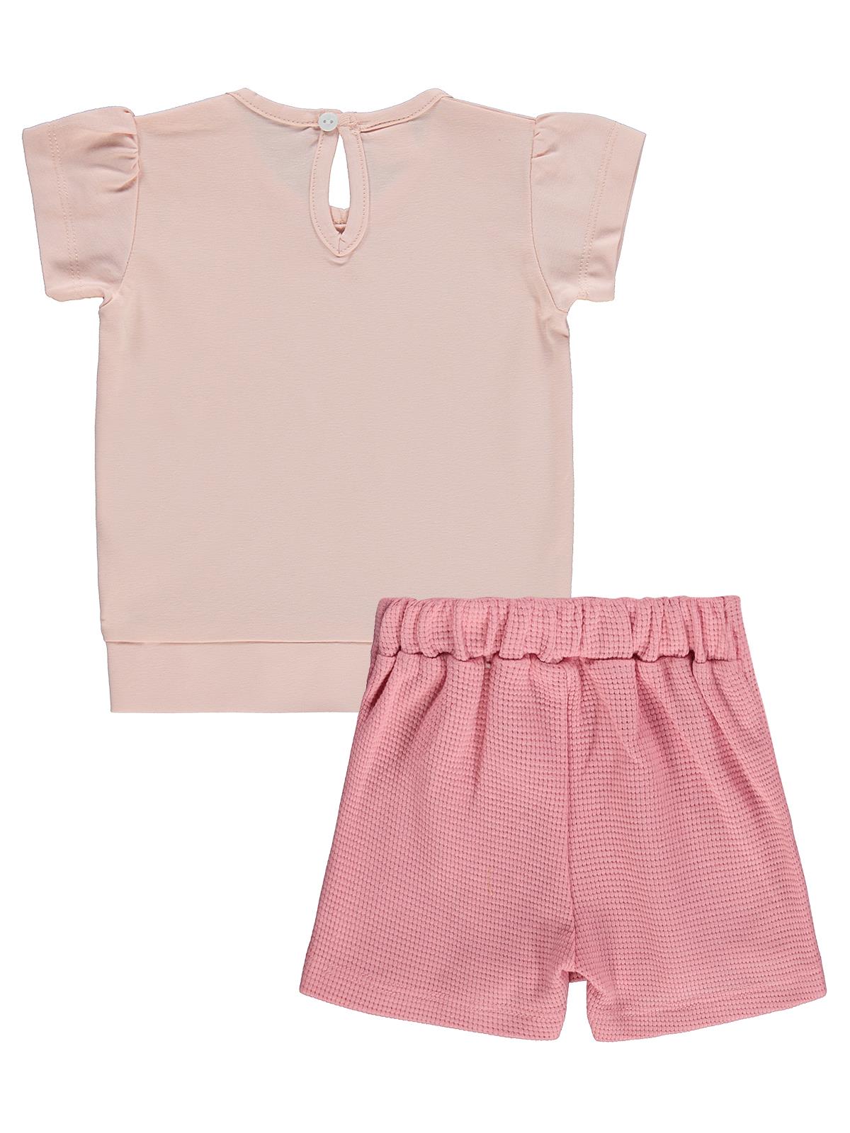 Civil Baby Kalpler Nakışlı 6-18 Ay Takım - Pudra