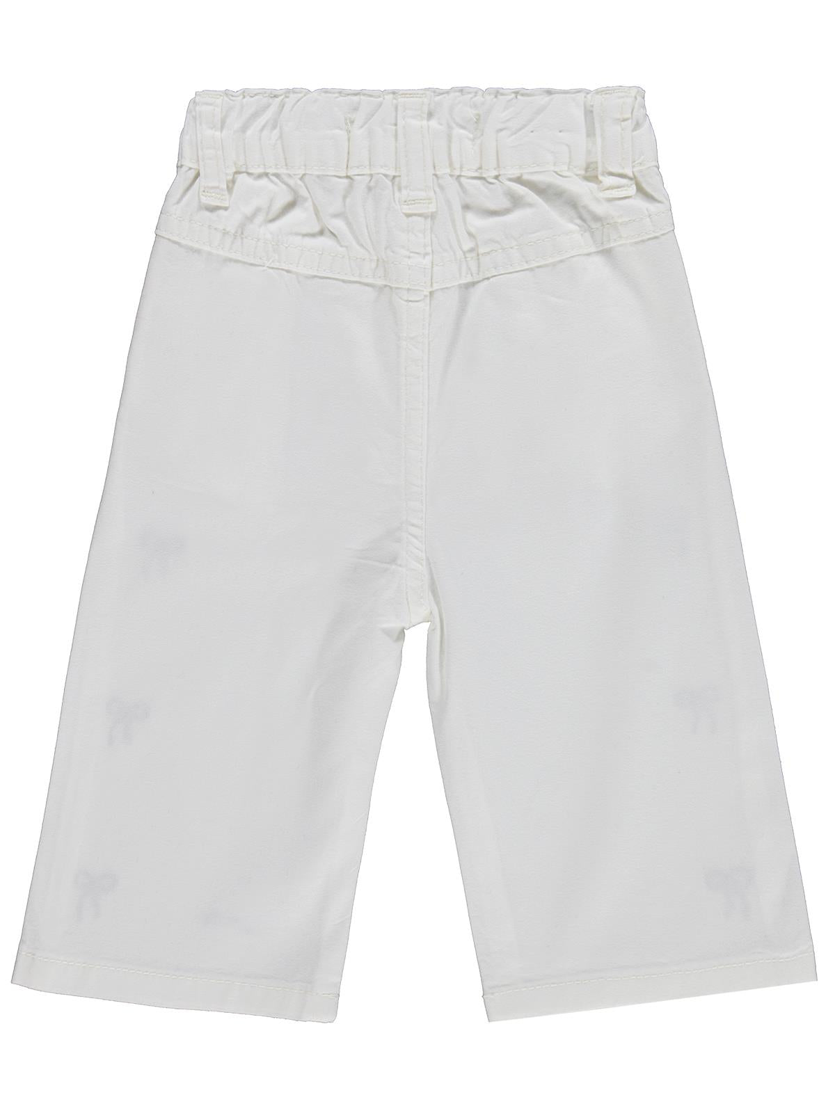 Civil Baby Kız Bebek Fiyonklu 6-18 Ay Pantolon - Ekru
