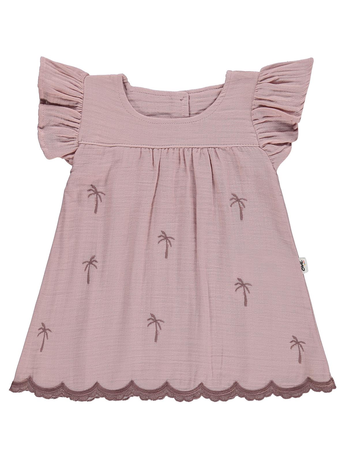 Civil Baby Palmiye Nakışlı 6-18 Ay Elbise - Pembe
