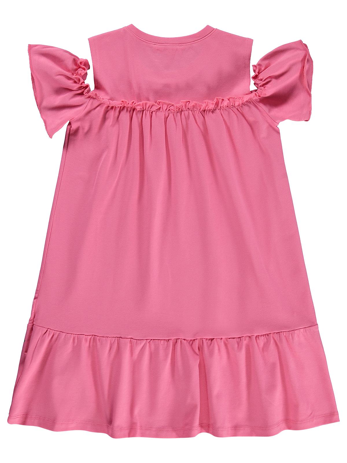 Civil Girls Çilek Desenli 6-9 Yaş Elbise - Pembe