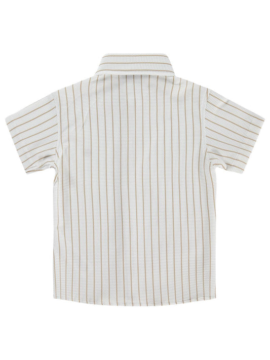 Pierre Cardin Waffle 2-5 Yaş Gömlek - Ekru