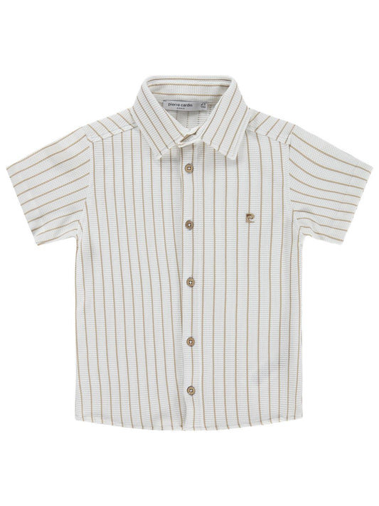 Pierre Cardin Waffle 2-5 Yaş Gömlek - Ekru