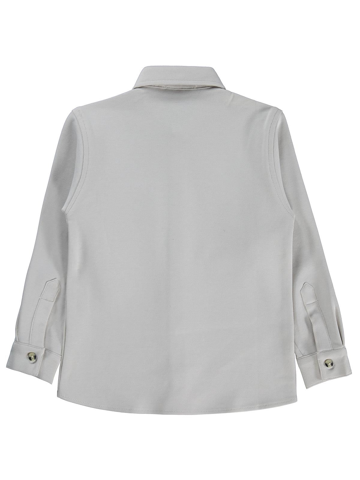 Pierre Cardin Çift Cepli 6-9 Yaş Gömlek - Koyu Taş Rengi