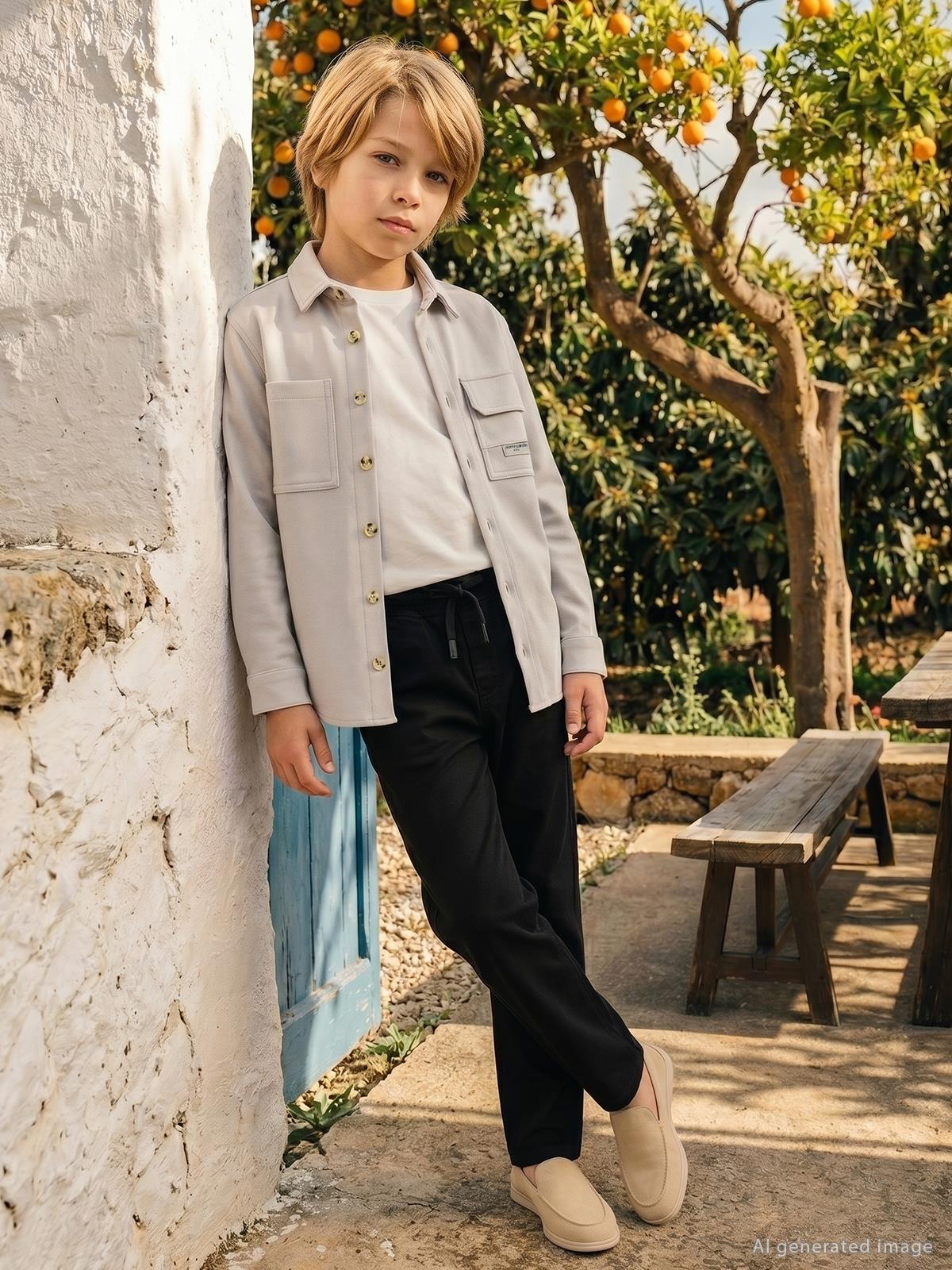 Civil Boys Beli Lastikli 6-9 Yaş Pantolon - Siyah