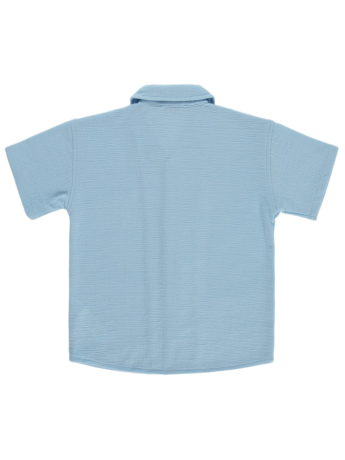 Pierre Cardin Tatil Yaka Basic 10-12 Yaş Gömlek - Mavi