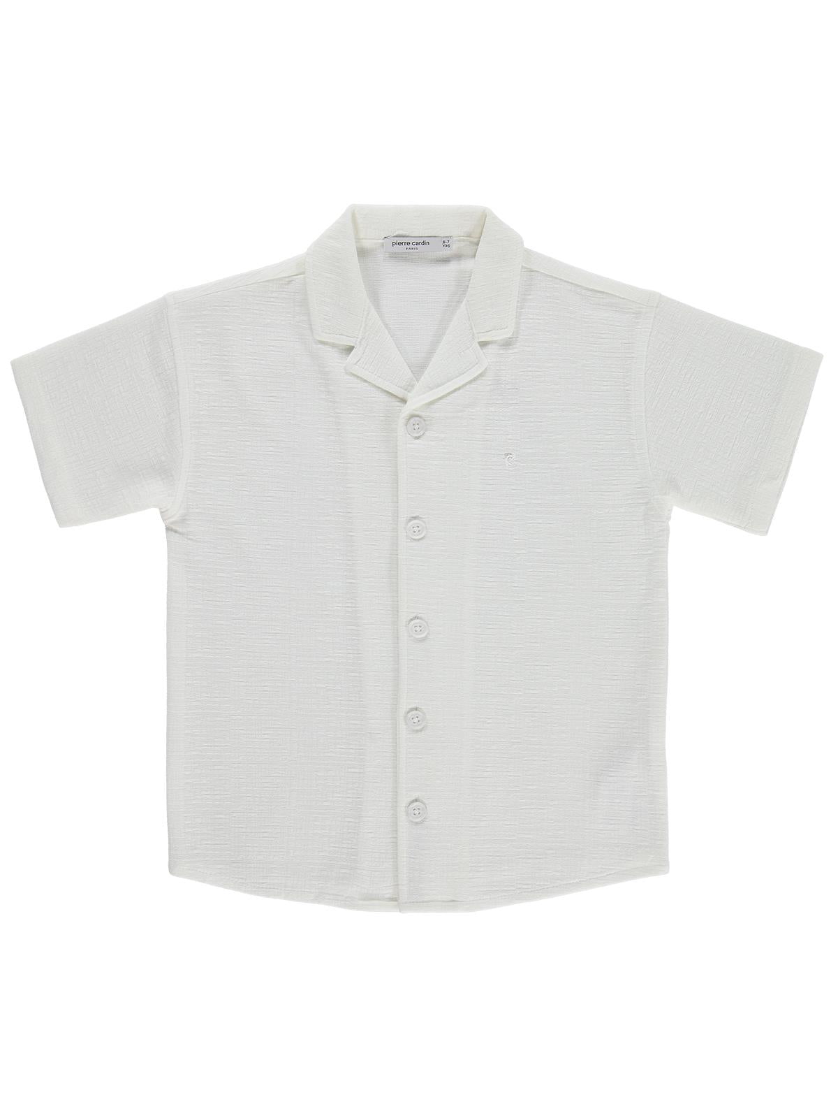 Pierre Cardin Tatil Yaka Basic 10-12 Yaş Gömlek - Beyaz