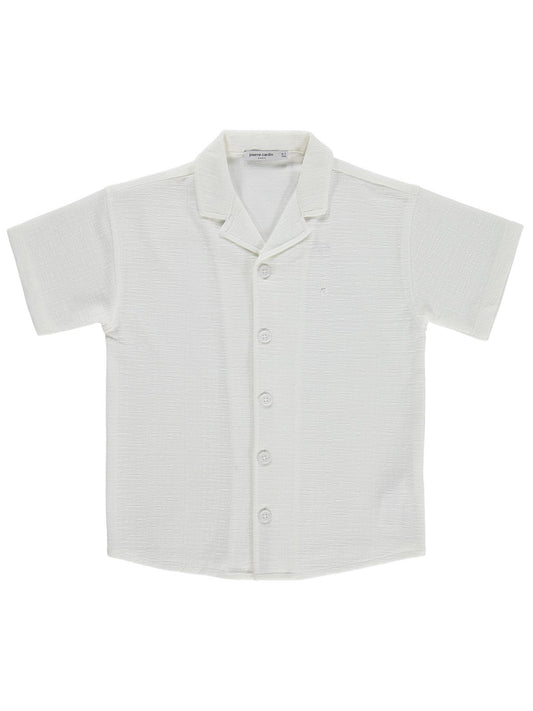 Pierre Cardin Tatil Yaka Basic 10-12 Yaş Gömlek - Beyaz