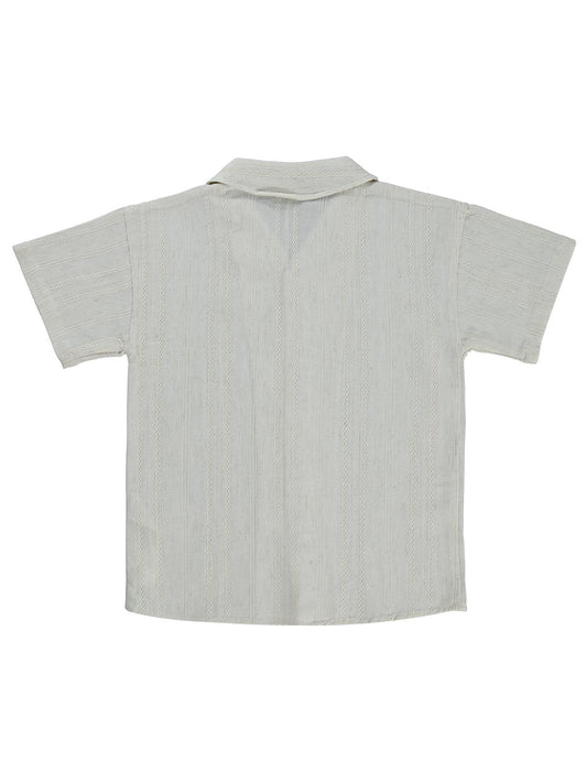 Pierre Cardin Tatil Yaka 6-9 Yaş Gömlek - Bej