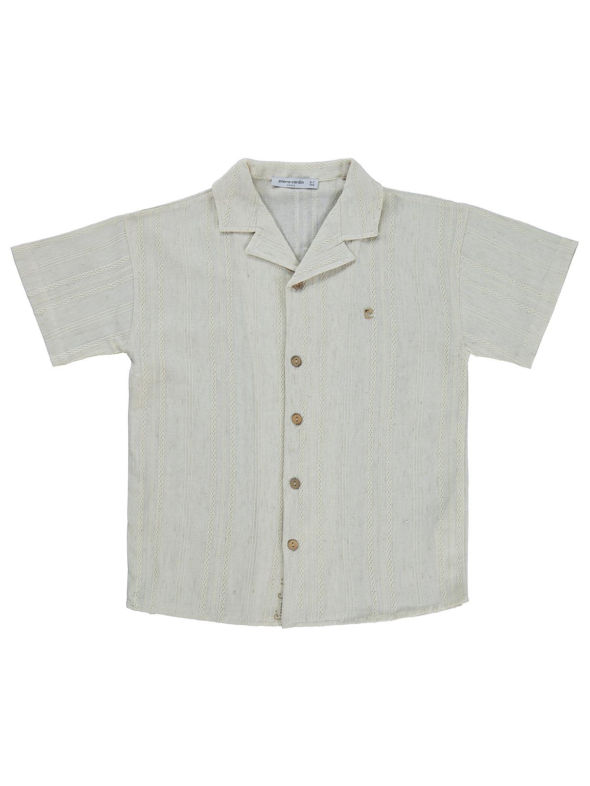 Pierre Cardin Tatil Yaka 10-12 Yaş Gömlek - Bej