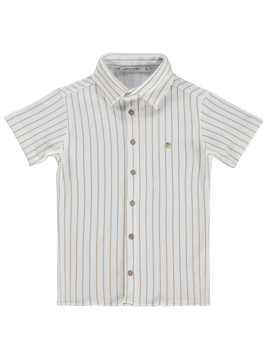 Pierre Cardin Waffle 6-9 Yaş Gömlek - Ekru