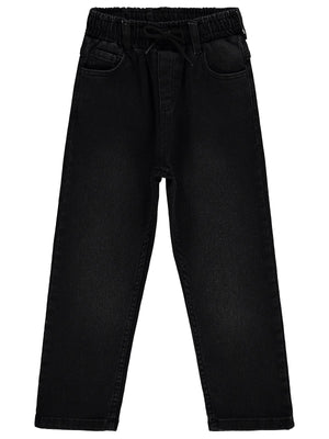 Civil Boys Beli Lastikli Jogger 10-13 Yaş Pantolon Kot - Siyah