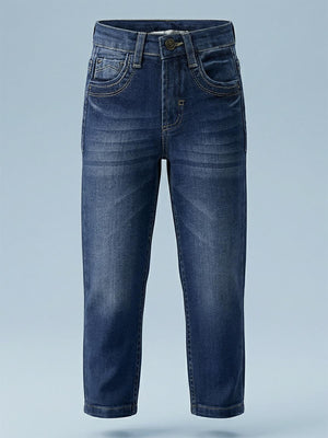 Civil Boys Basic Çizgili 6-9 Yaş Pantolon Kot - Mavi