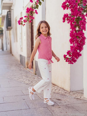 Civil Girls Tokalı 36-40 Numara Sandalet - Beyaz