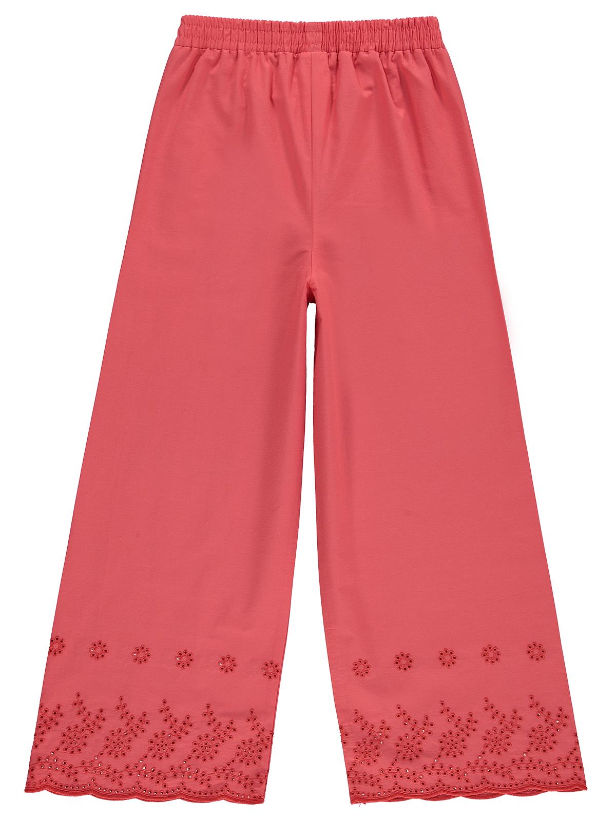 Civil Girls Beli Kemerli 10-13 Yaş Pantolon - Kırmızı