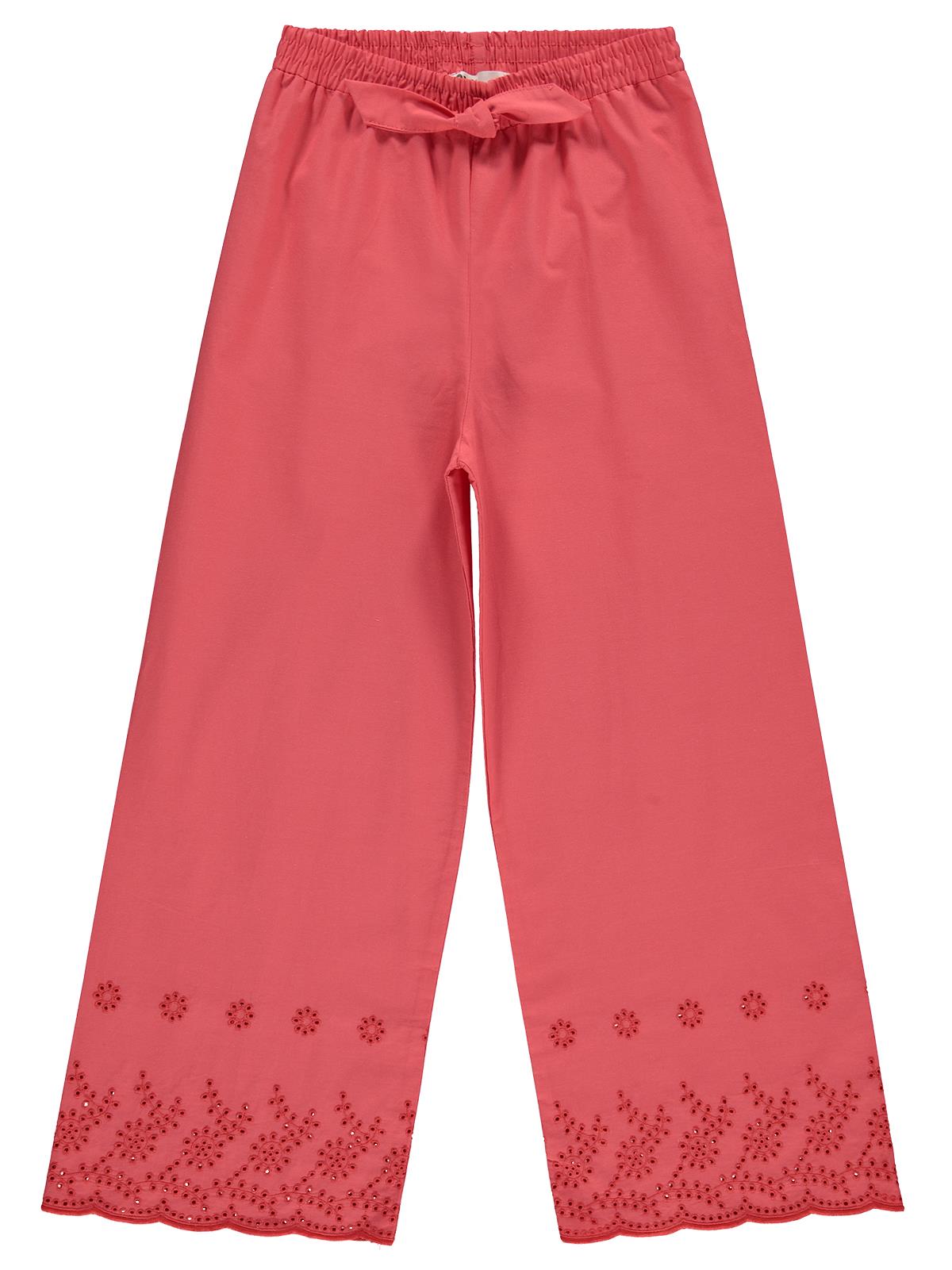 Civil Girls Beli Kemerli 10-13 Yaş Pantolon - Kırmızı