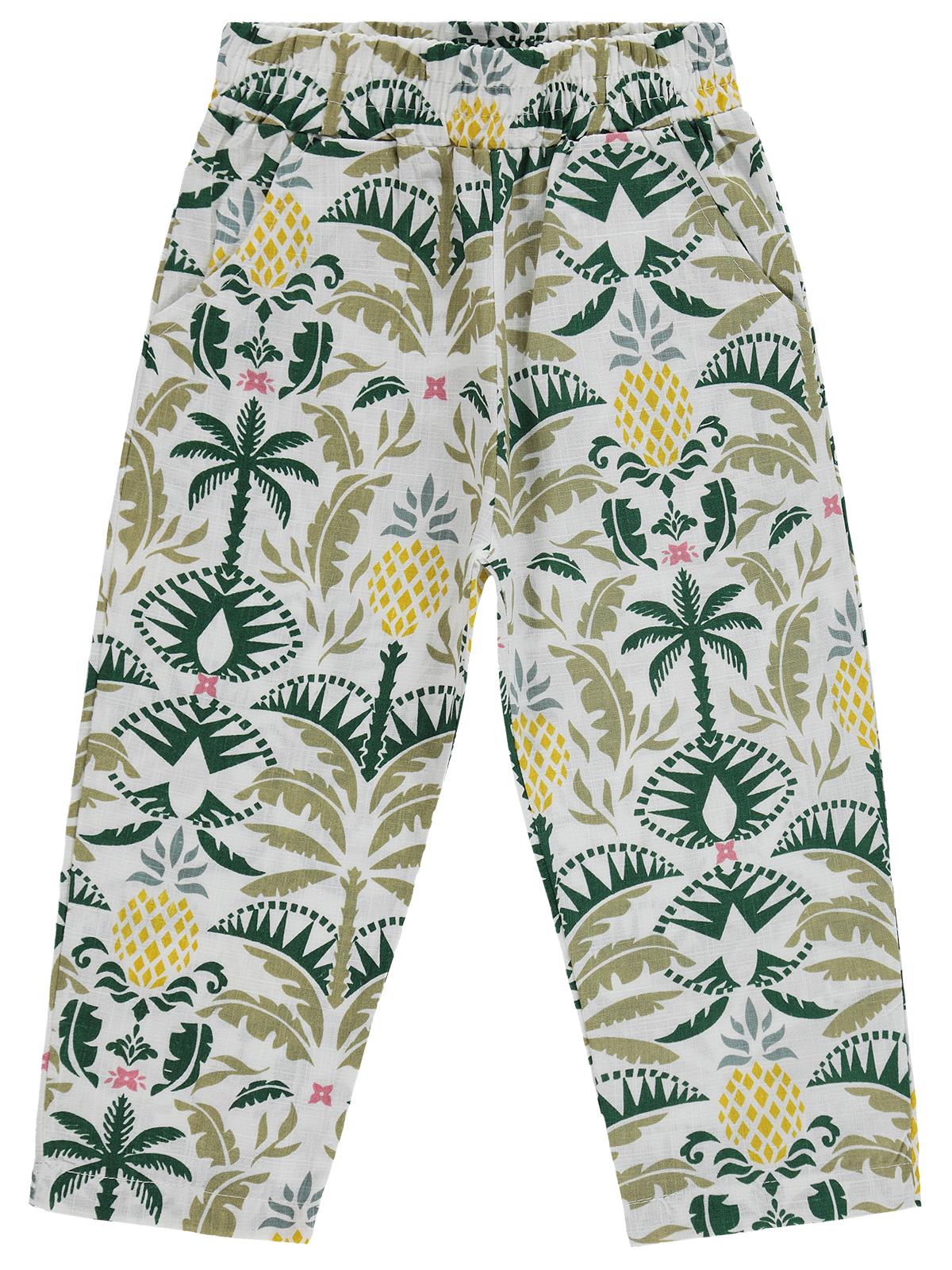 Civil Girls Ananas Desenli 2-5 Yaş Pantolon - Ekru