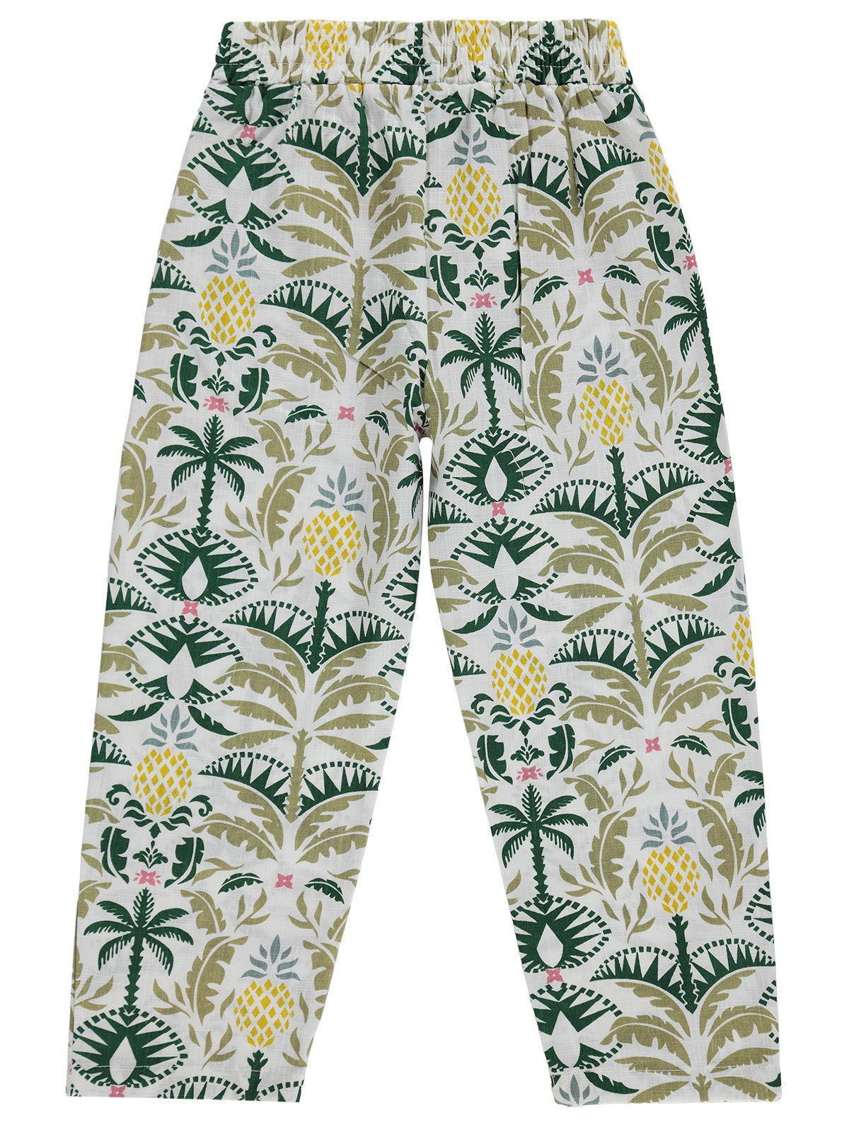 Civil Girls Ananas Desenli 6-9 Yaş Pantolon - Ekru
