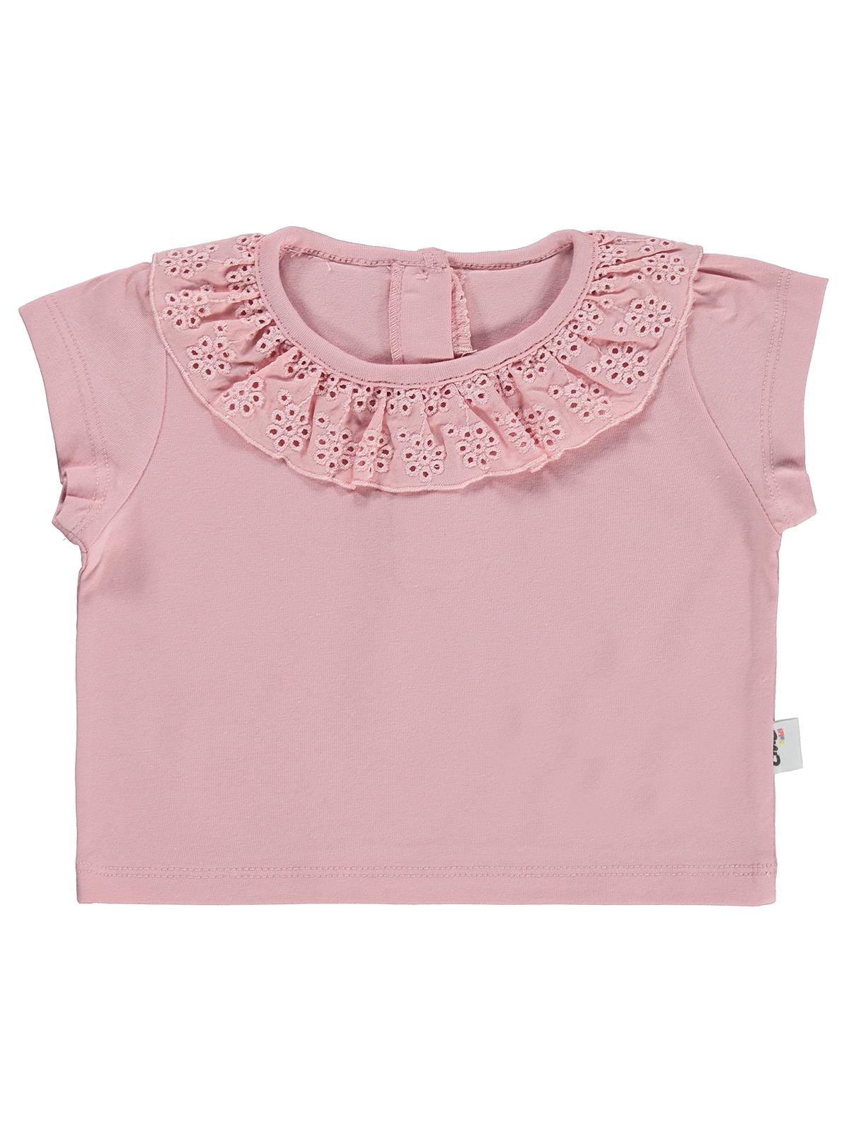 Civil Baby Yaka Brodeli 6-18 Ay Tişört - Pembe