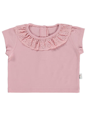 Civil Baby Yaka Brodeli 6-18 Ay Tişört - Pembe