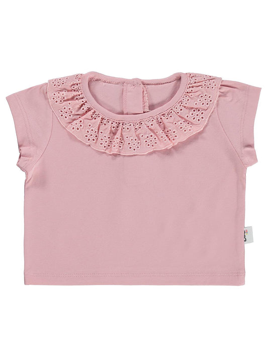 Civil Baby Yaka Brodeli 6-18 Ay Tişört - Pembe