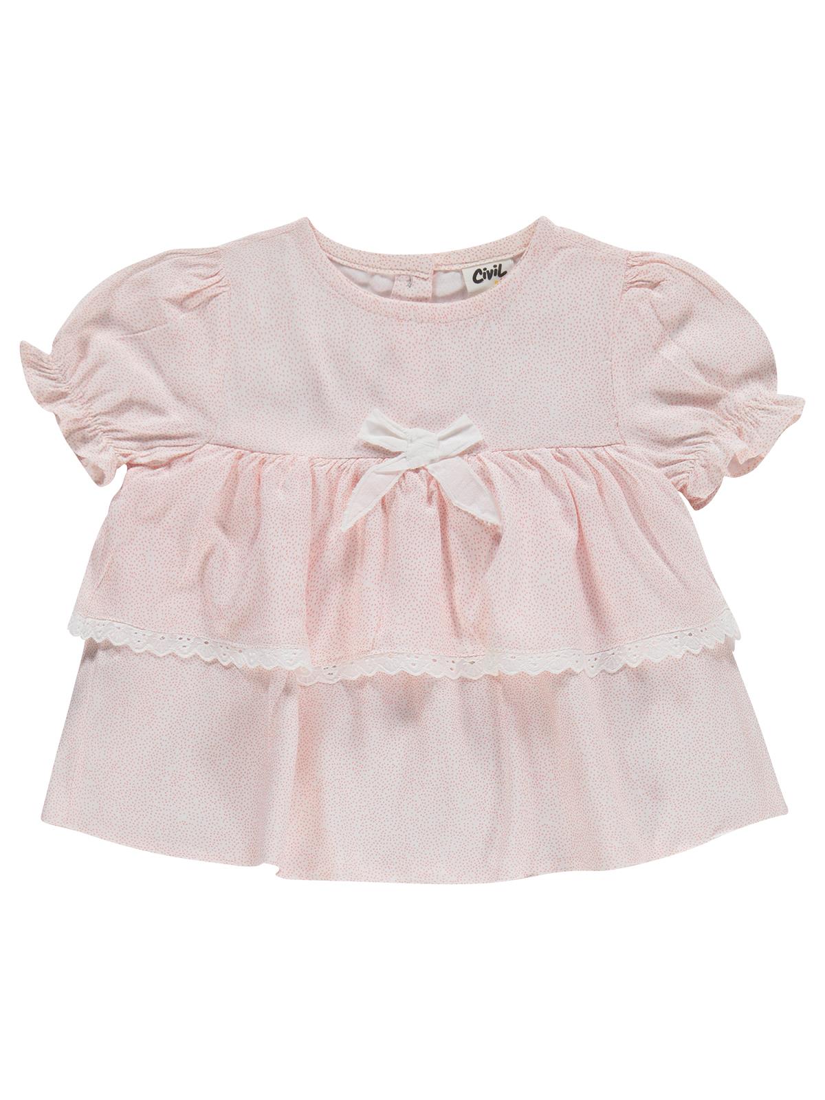 Civil Baby Roba Fiyonklu 6-18 Ay Takım - Pembe
