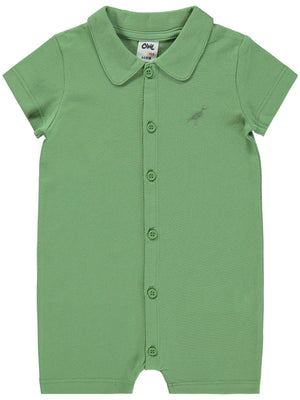 B26Y098 Civil Baby Dinozor Nakışlı 6-18 Ay Tulum - Haki