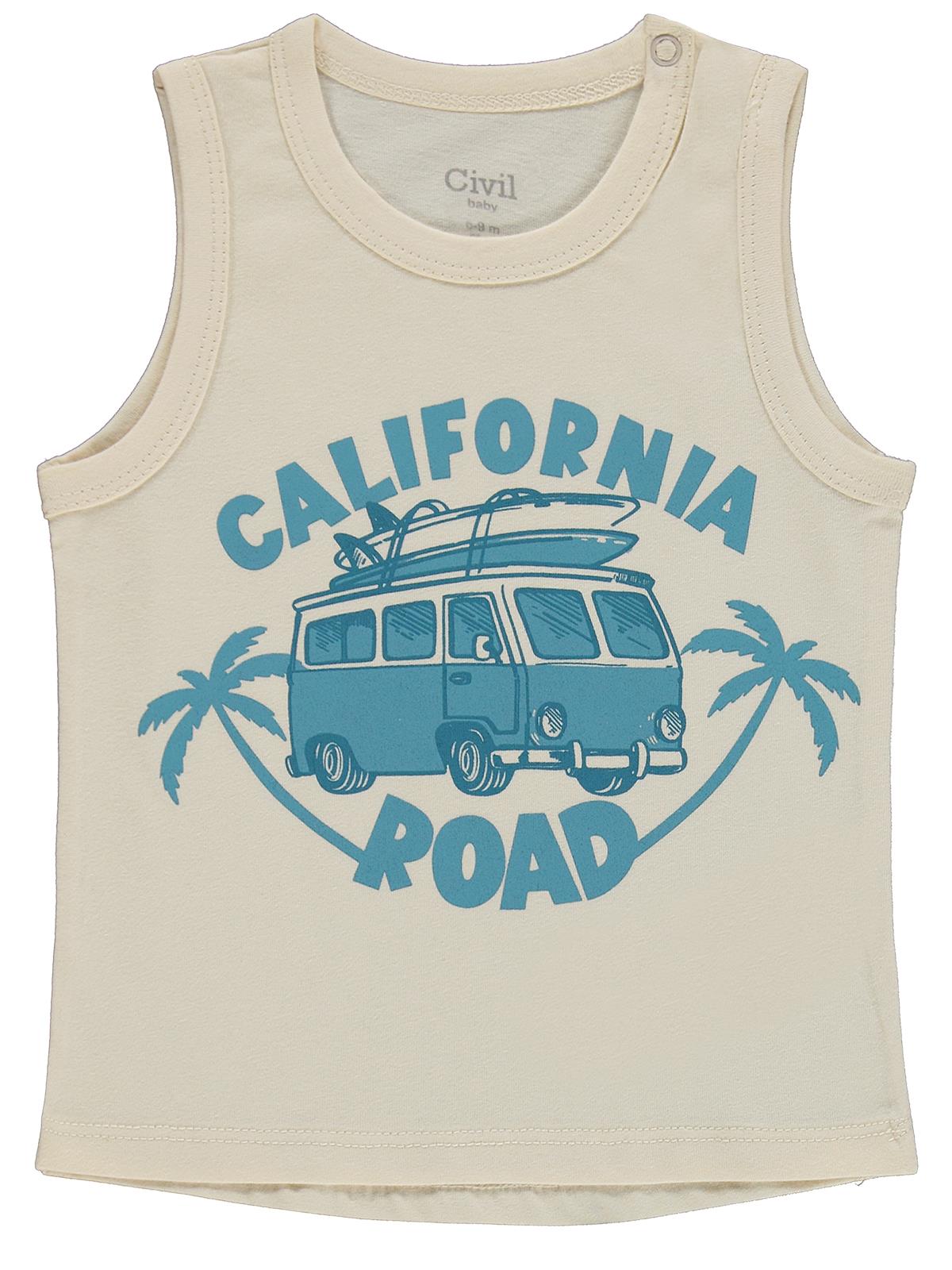Civil Baby California Road Baskılı 6-18 Ay Takım - Bej