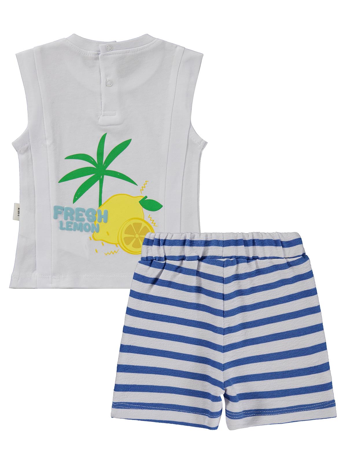 Civil Baby Fresh Lemon Baskılı 6-18 Ay Takım - Mavi