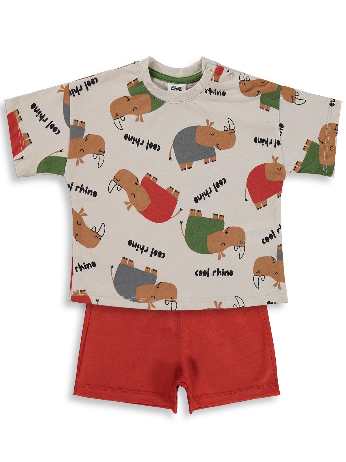 Civil Baby Rhino Empirme 6-18 Ay Takım - Bej