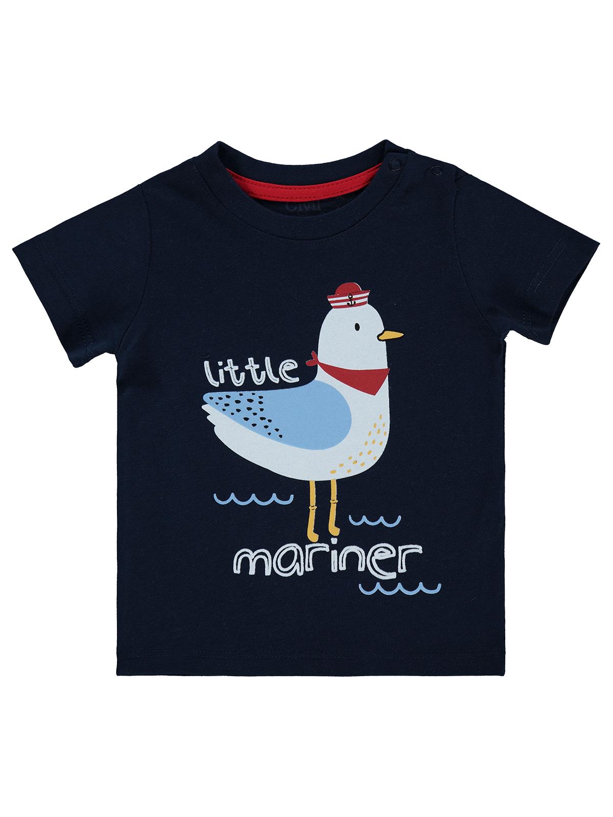 Civil Baby Little Mariner Baskılı 6-18 Ay Tişört - Lacivert