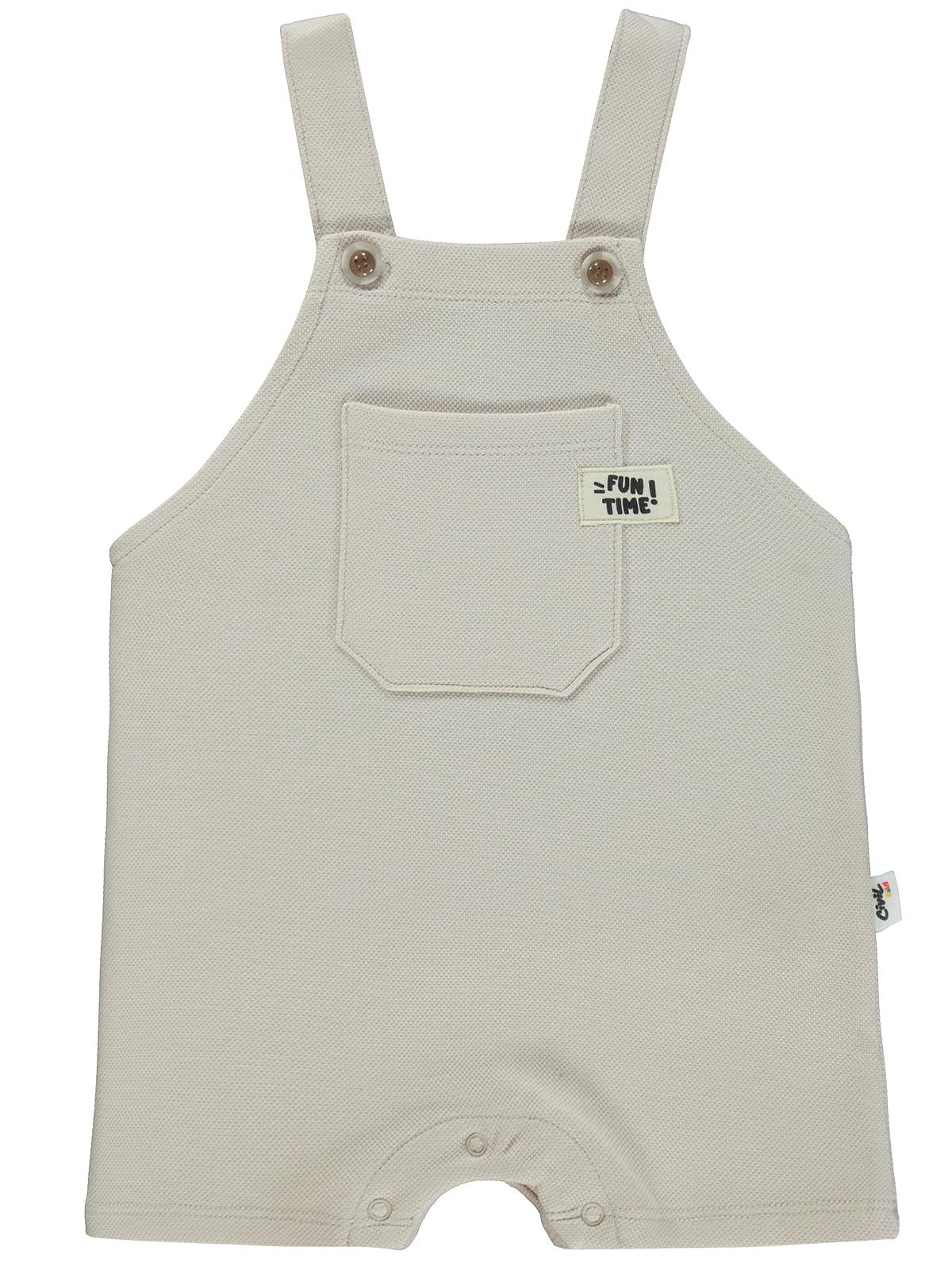 Civil Baby Çizgili Tişört 2'li Set 6-18 Ay Slopet - Bej