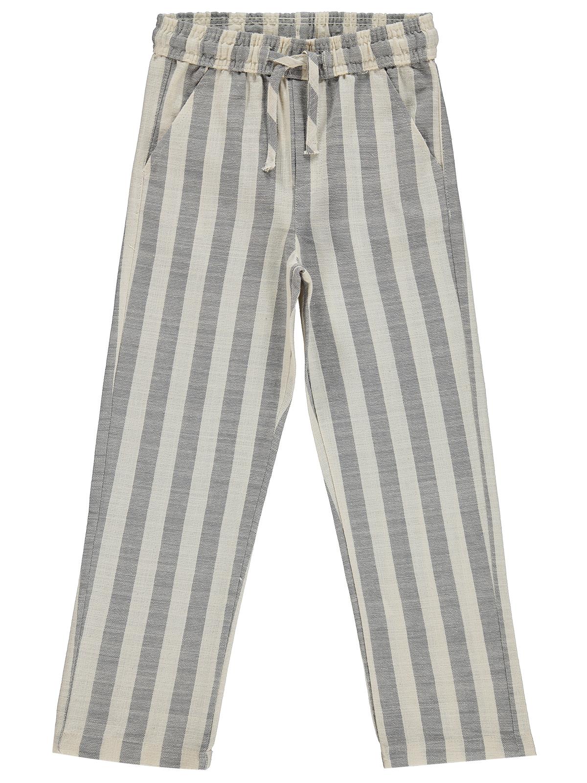 Civil Boys Kendinden Çizgili 6-9 Yaş Pantolon - Kahve