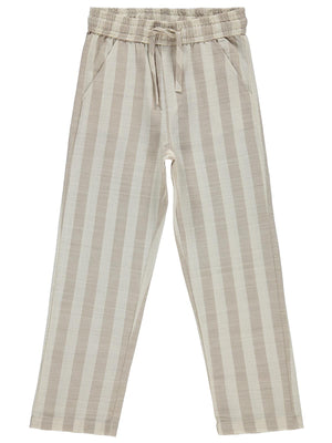 Civil Boys Kendinden Çizgili 6-9 Yaş Pantolon - Kahve
