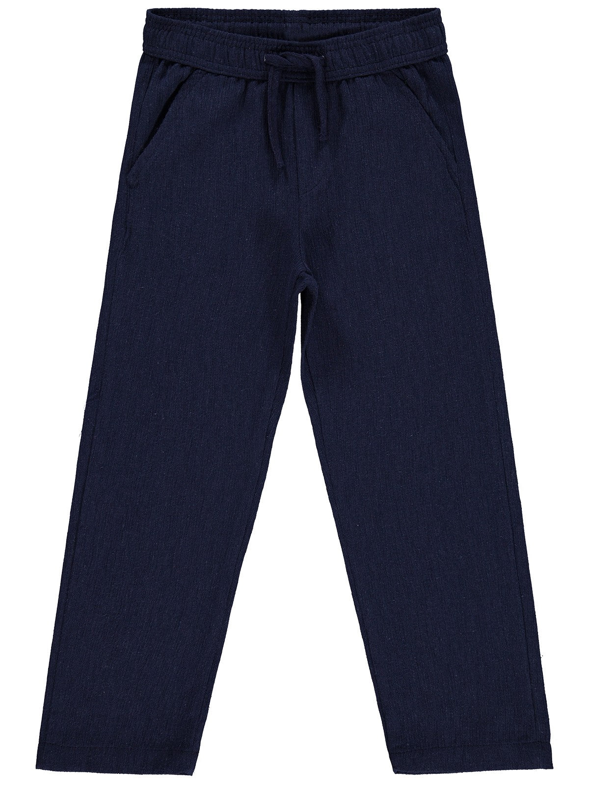 Civil Boys Kendinden Desenli 6-9 Yaş Pantolon - Lacivert