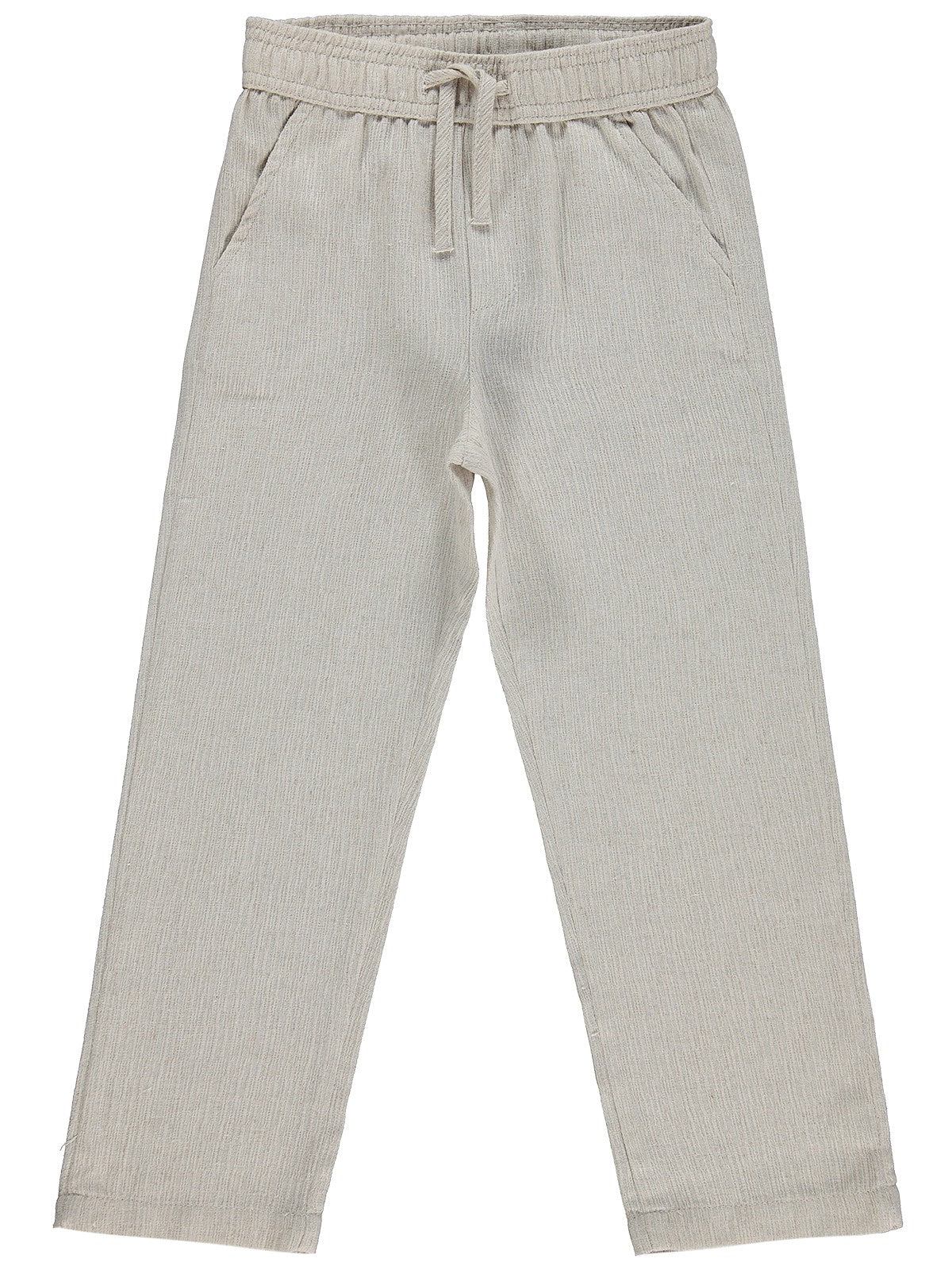 Civil Boys Kendinden Desenli 6-9 Yaş Pantolon - Bej