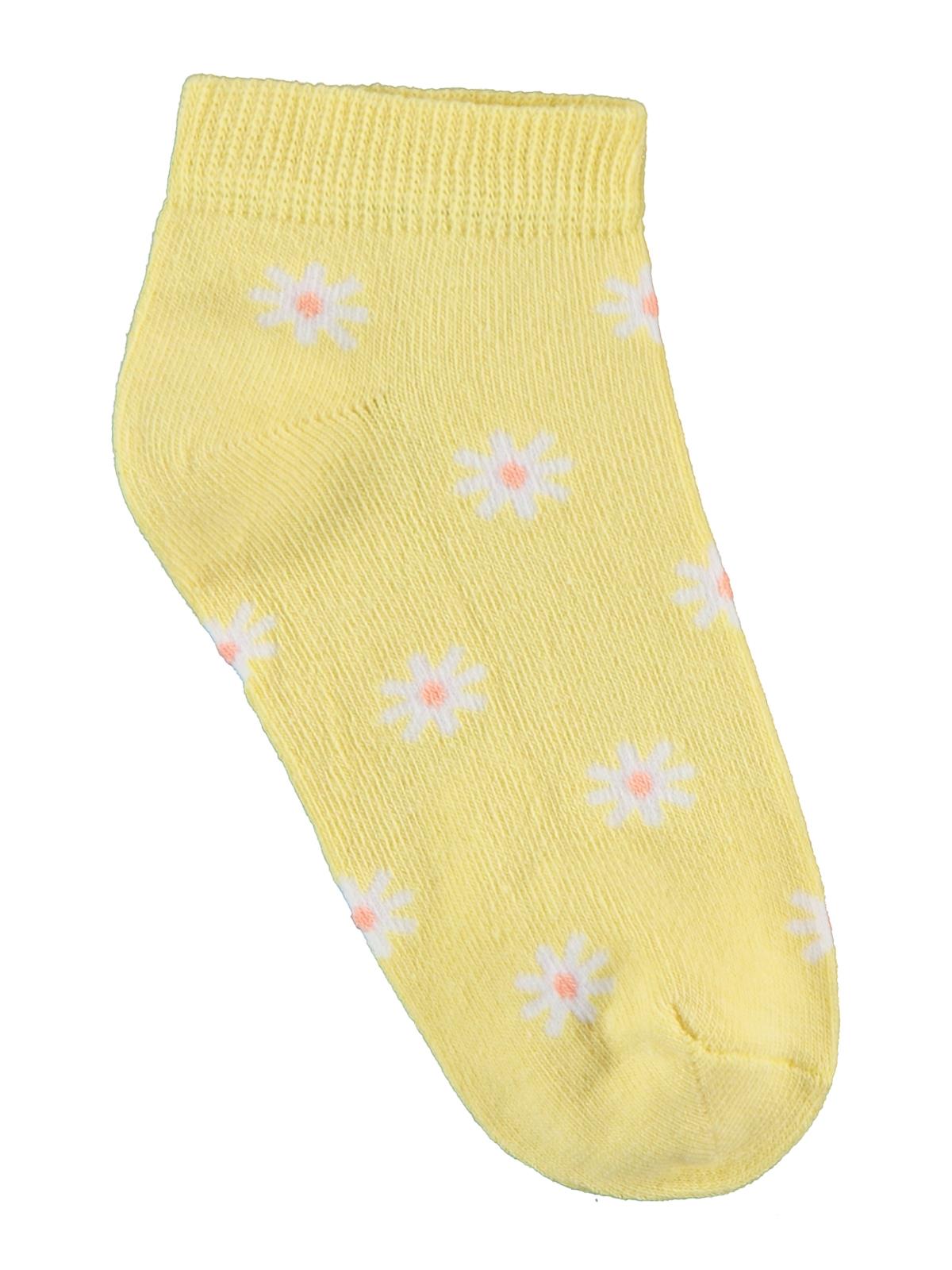 Civil Girls Flower 3'lü 2-12 Yaş Kız Çocuk Patik Çorap