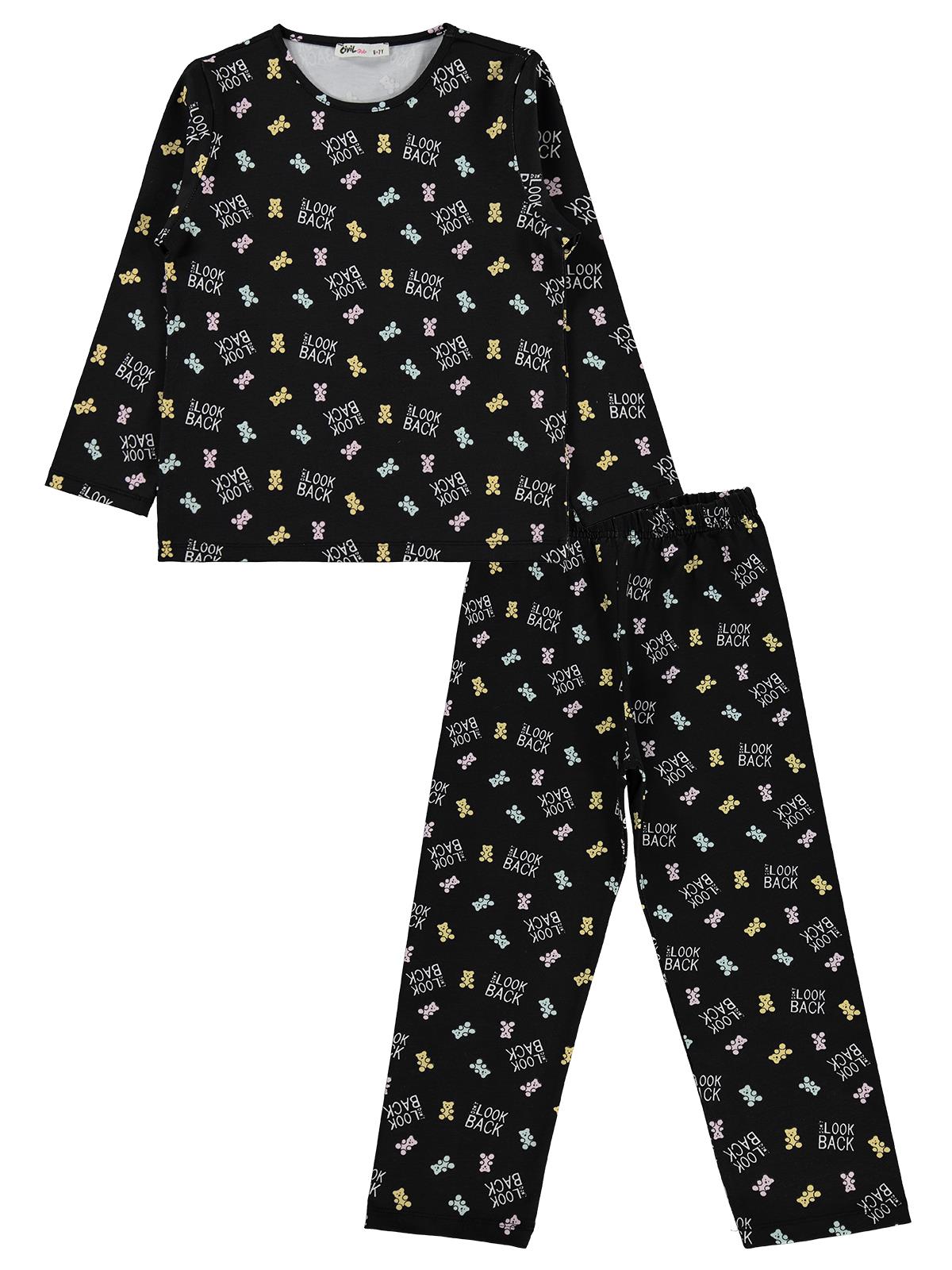 Civil Girls Dont Look Back Baskılı 6-9 Yaş Pijama Takımı - Siyah