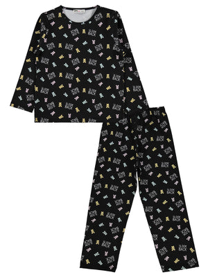 Civil Girls Dont Look Back Baskılı 6-9 Yaş Pijama Takımı - Siyah