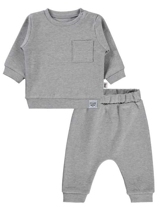 Civil Baby Süs Etiketli 2'Li Takım 6-18 Ay Takım - Gri
