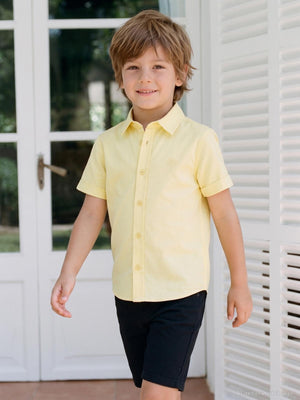 Civil Boys Basic Kısa Kol 2-5 Yaş Gömlek - Sarı